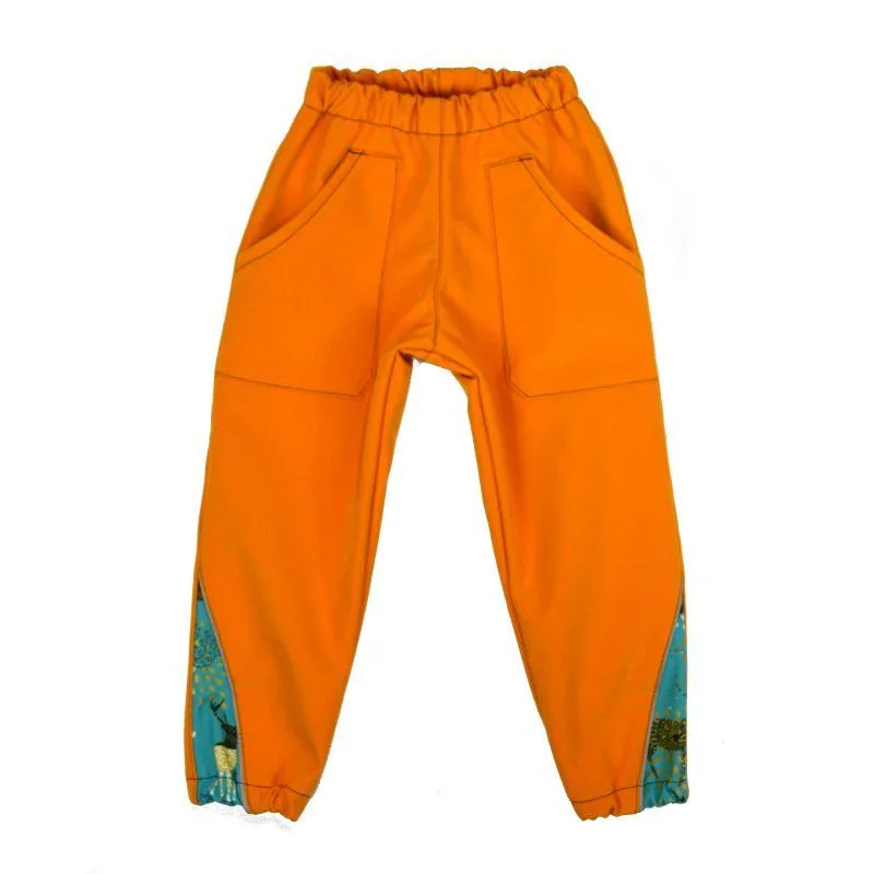 Detské nohavice softshellové - medulka s jeleňmi veľ. 122-134