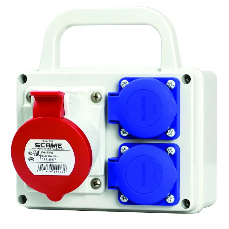 SCAME-SK, s.r.o. SCAME Zásuvková rozvodnica E-BOX 686H.122 1x16A,2x230V+rukoväť