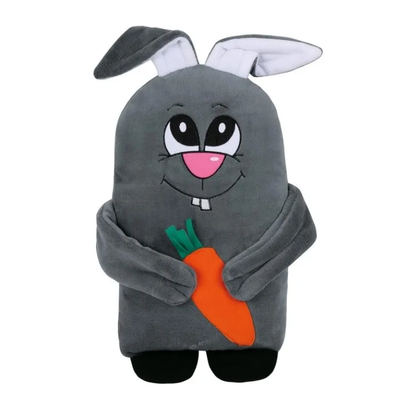 Tvarovaný vankúšik zajačik sivý