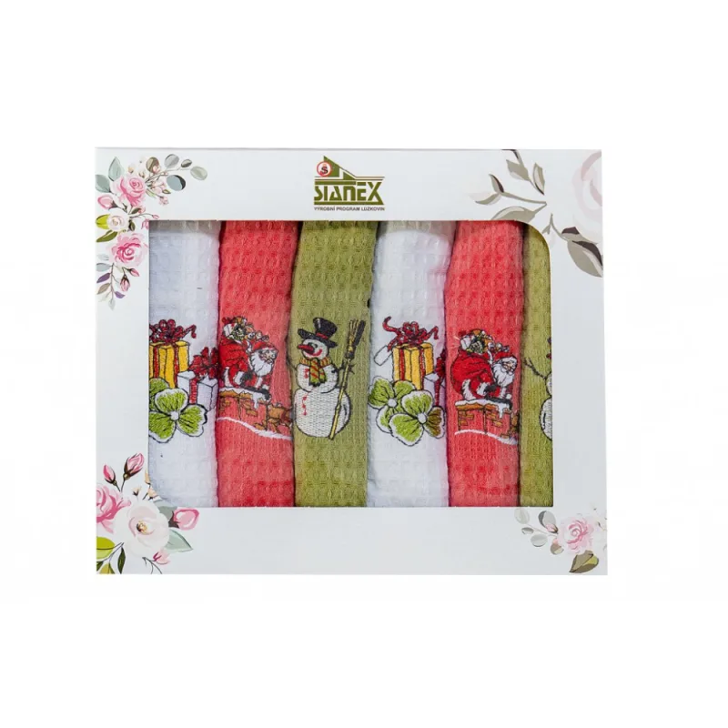 Vianoce darčekový set - vaflové utierky 6ks