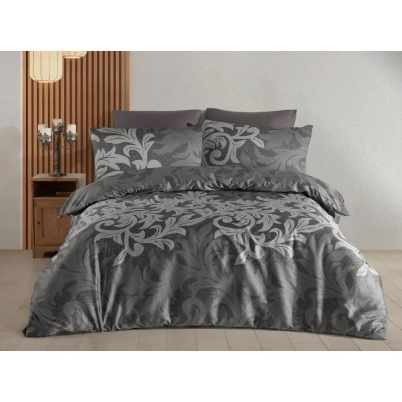 Obliečky Satén Karen grey 220x240/2x70x90 cm