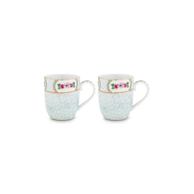 Pip Studio Blushing Birds sada 2 ks hrnků 180ml, bílá