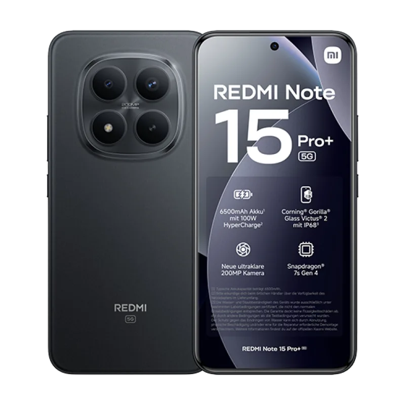 Xiaomi Redmi Note 15 Pro+ 5G Dual Sim 8GB RAM 256GB - Black