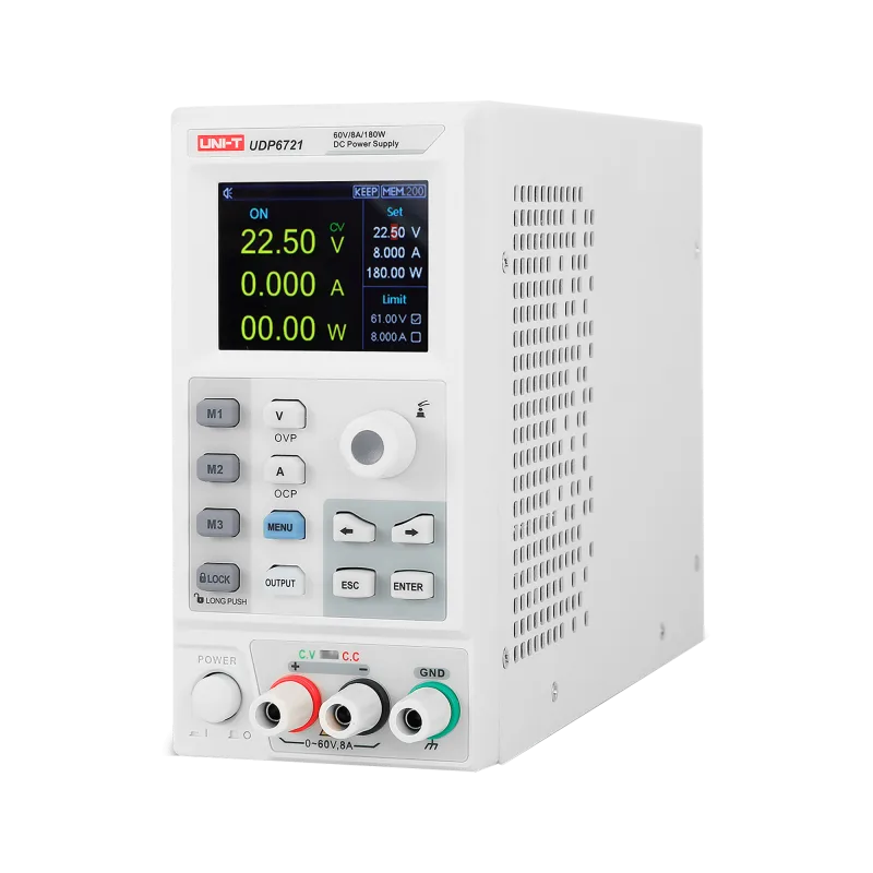 Laboratórny zdroj napájania Uni-T UDP6721 LCD displej Prúd: 0~8 A, 180W MIE0486