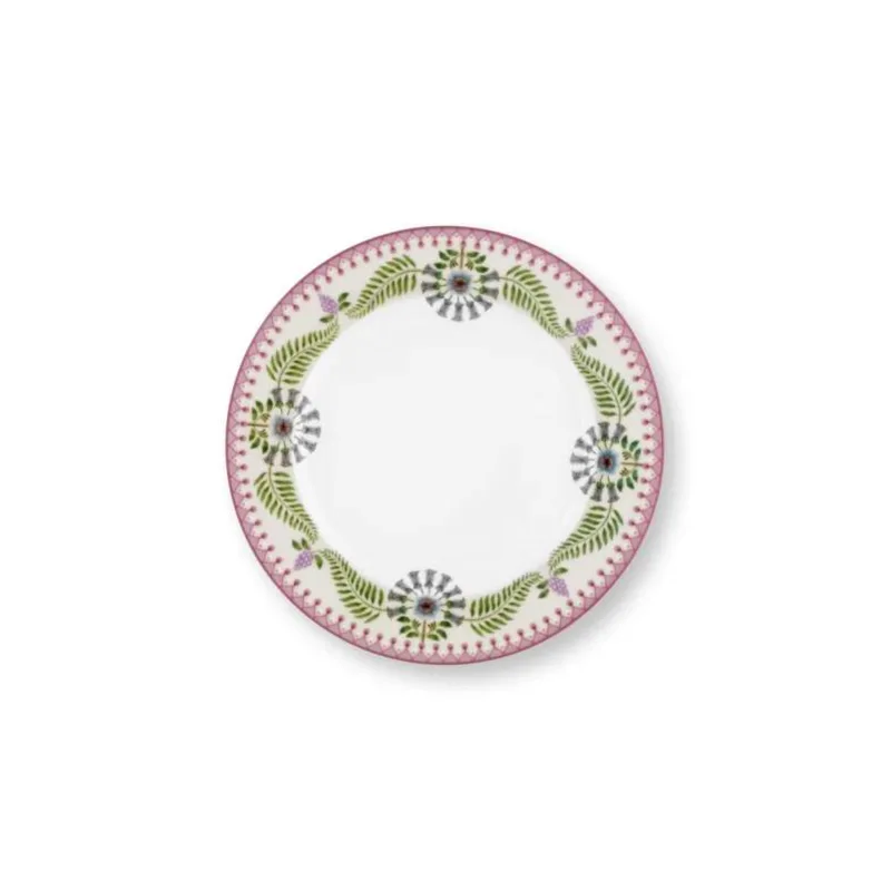 Pip Studio Lily & Lotus talíř Ø23cm, bílý