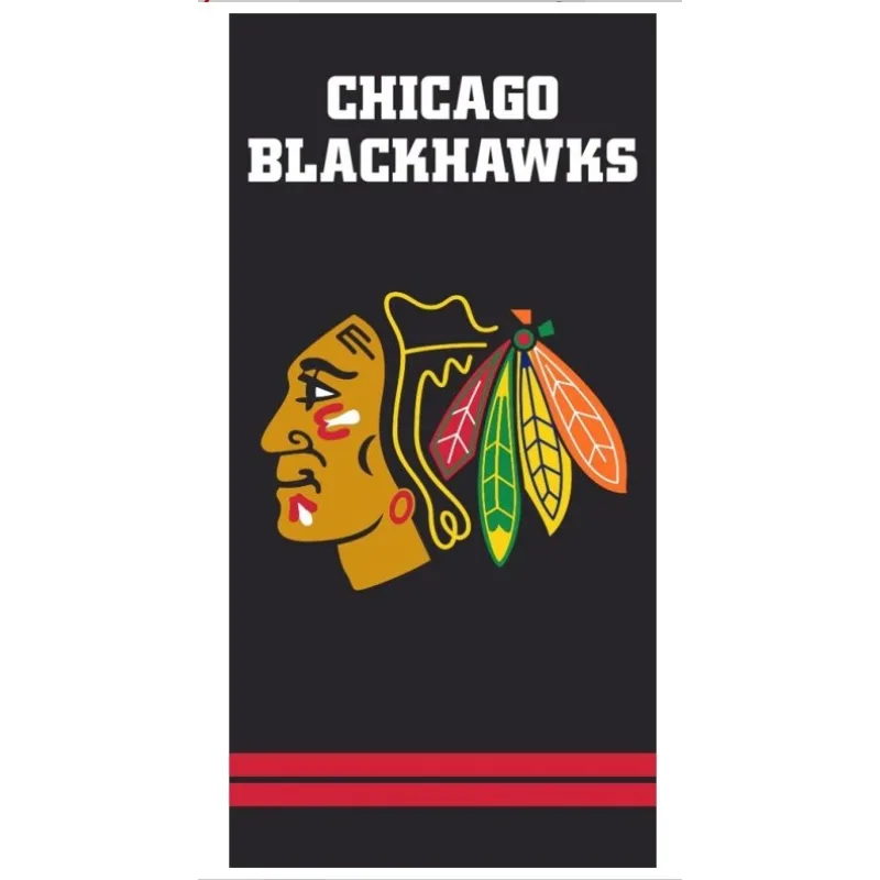 OSUŠKA NHL Chicago Blackhawks Black 70x140 cm