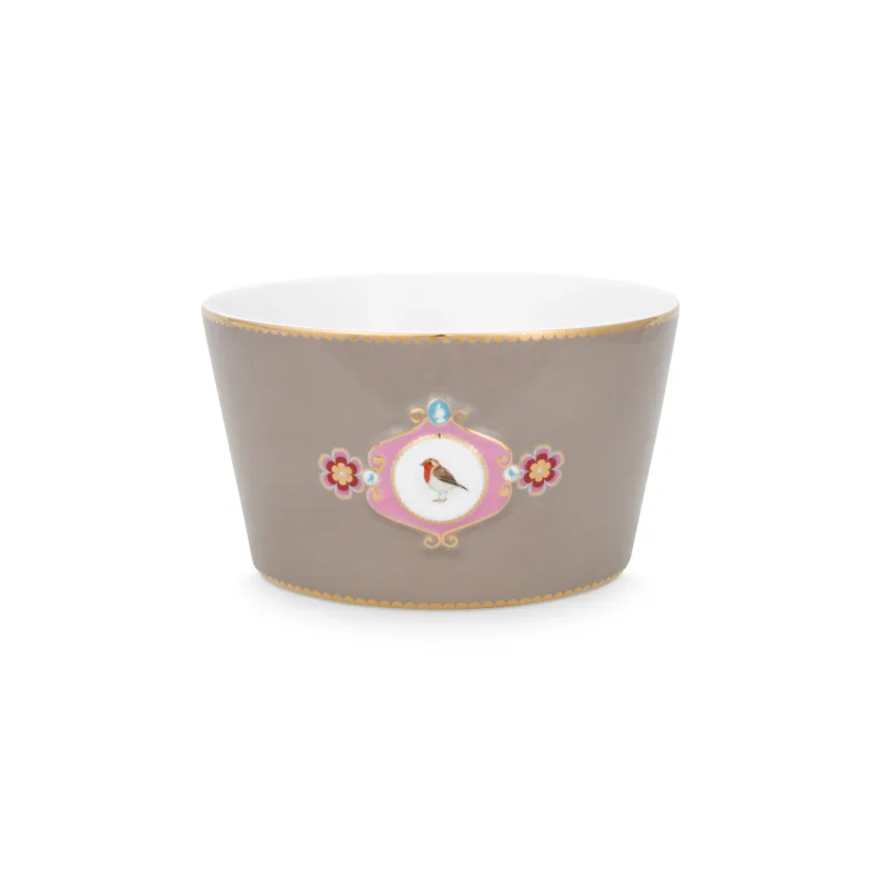 Pip Studio Love Birds Medallion mísa Ø 15cm, khaki