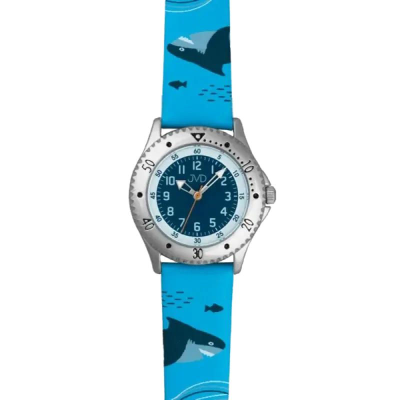JVD Dětské chlapecké modré hodinky se žraloky JVD J7224.3