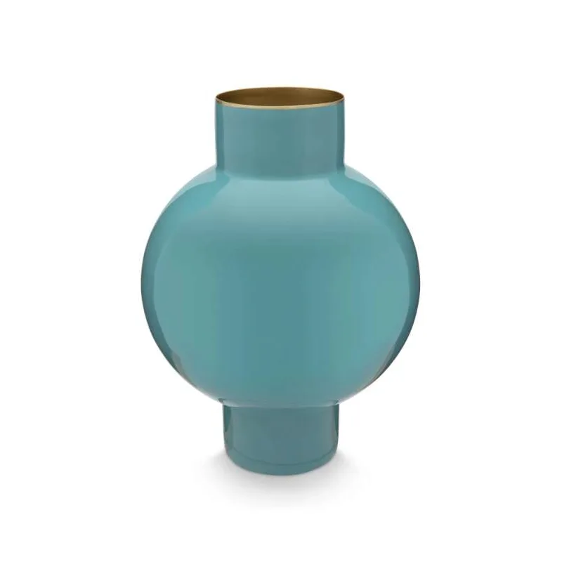 Pip Studio kovová váza zelená střední