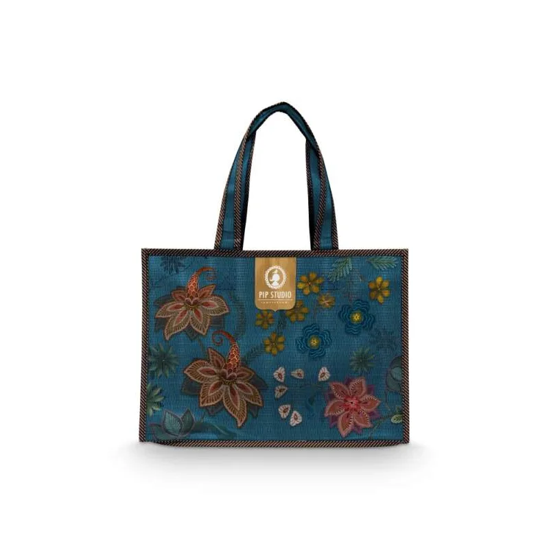 Pip Studio dárková taška Coco Flower, modrá
