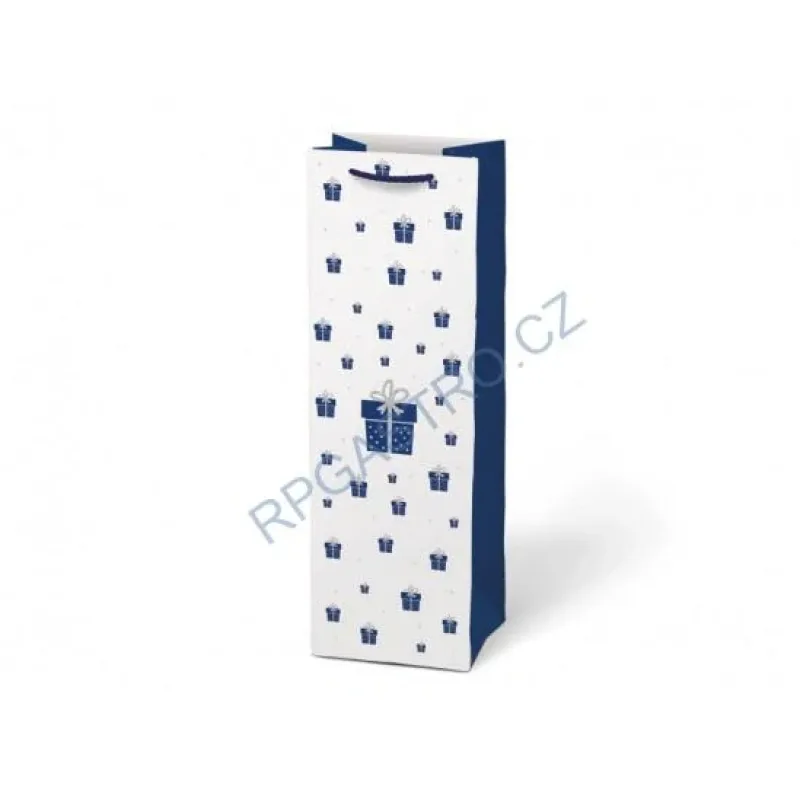 Papírová taška vánoční T12 na lahev V27 12 x 36 x 10 cm (5252733.3) (Papírová taška vánoční T12 na víno V27 12 x 36 x 10 cm (5252733.3))