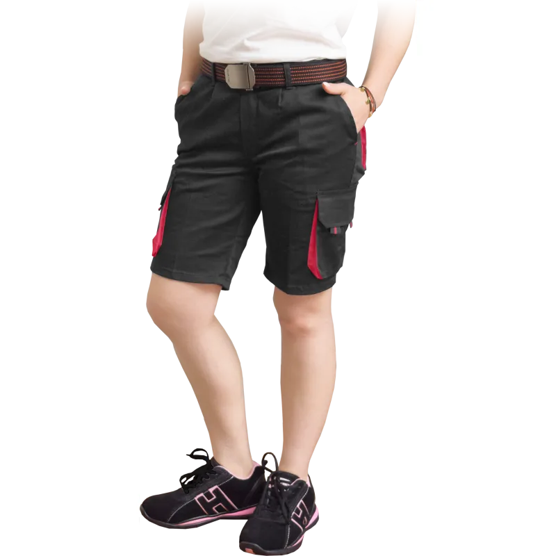 Reis FRAULAND BC dámske kraťasy Black/Red S-2XL