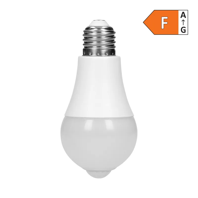 VIRONE THAR LED 12W žiarovka s PIR pohybovým senzorom 1480lm, 4000K