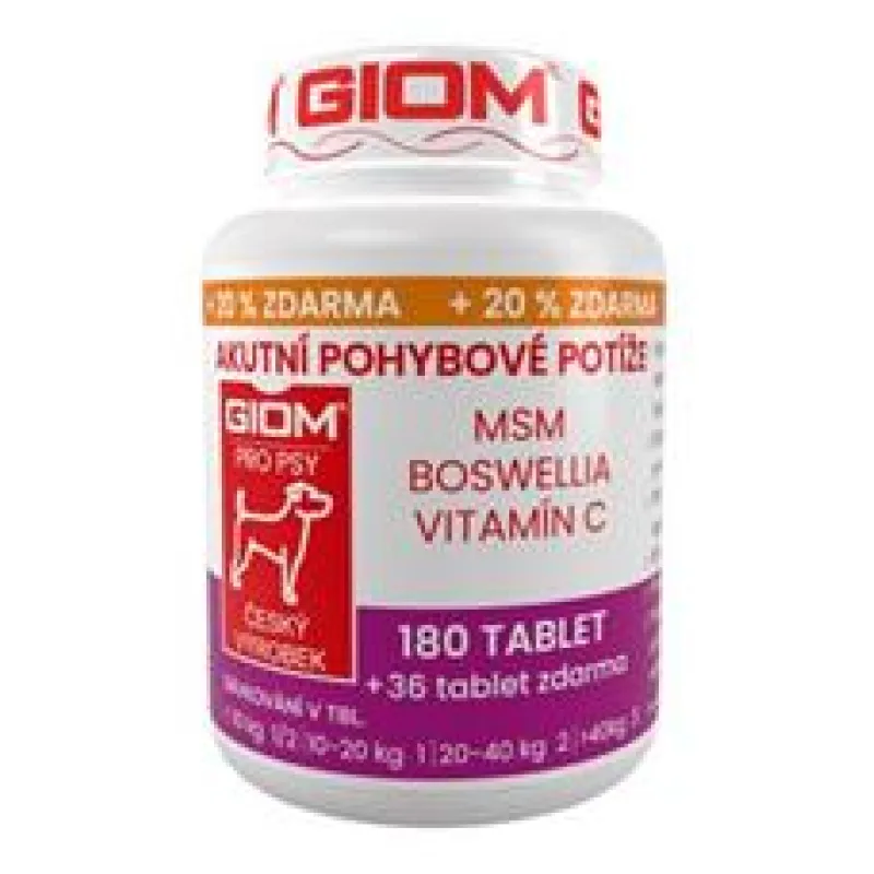 Giom pes Akutní pohybové potíže 180 tbl+25%zdarma