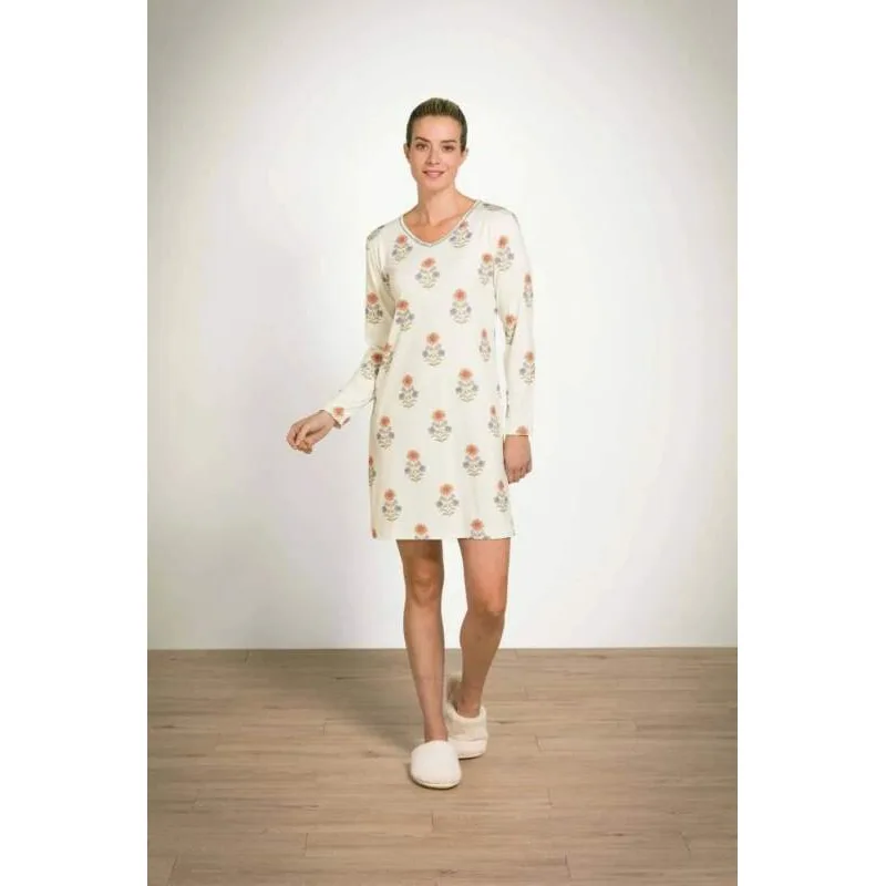 Pip Studio noční košilka Dana s dlouhým rukávem, bílá, super premium