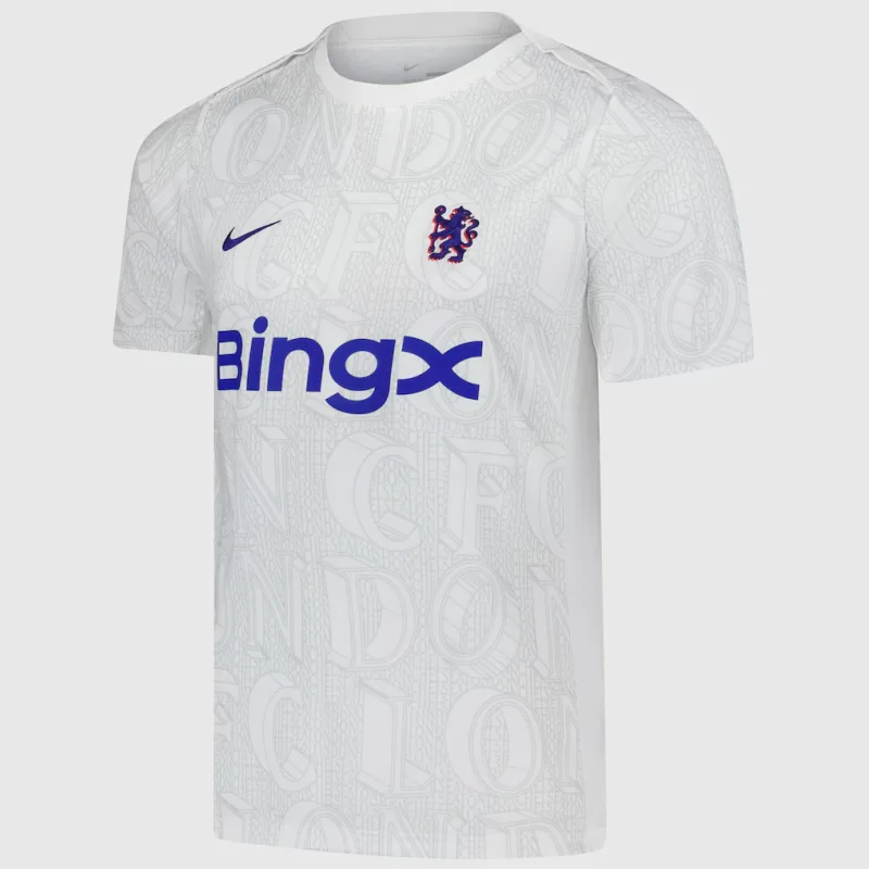 Nike Chelsea FC predzápasový dres biely pánsky 2025-2026