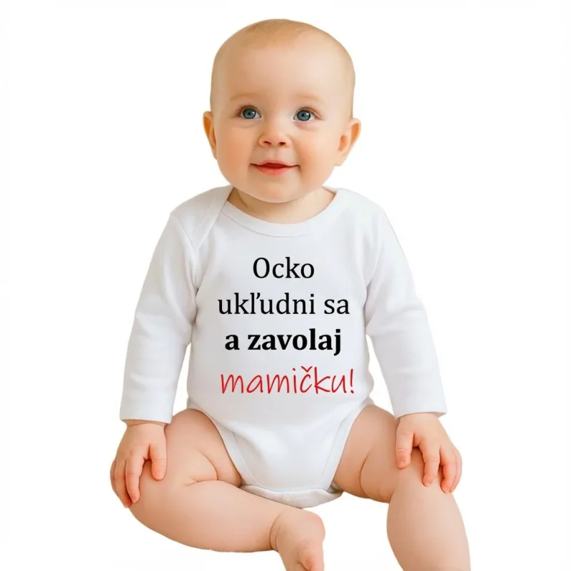 Body s potlačou New Baby a zavolaj MAMIČKU!