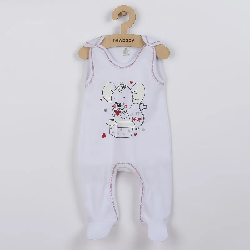 Dojčenské dupačky New Baby Mouse biele