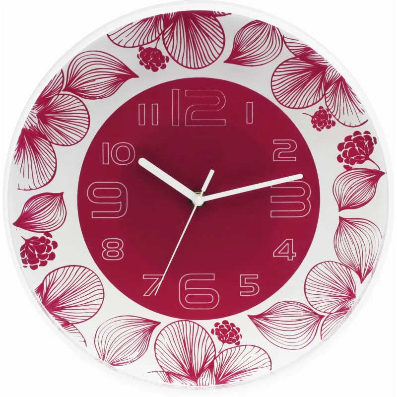 MPM Růžové nástěnné kulaté hodiny MPM E01.3227