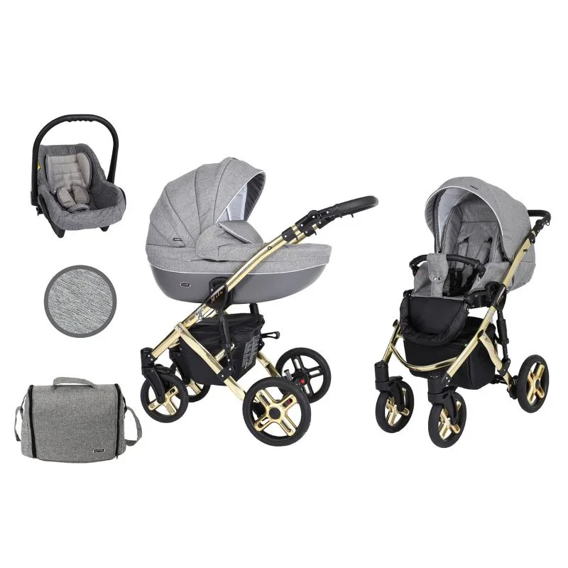 Kočík Kunert Mila Premium gold frame 3v1 - 08