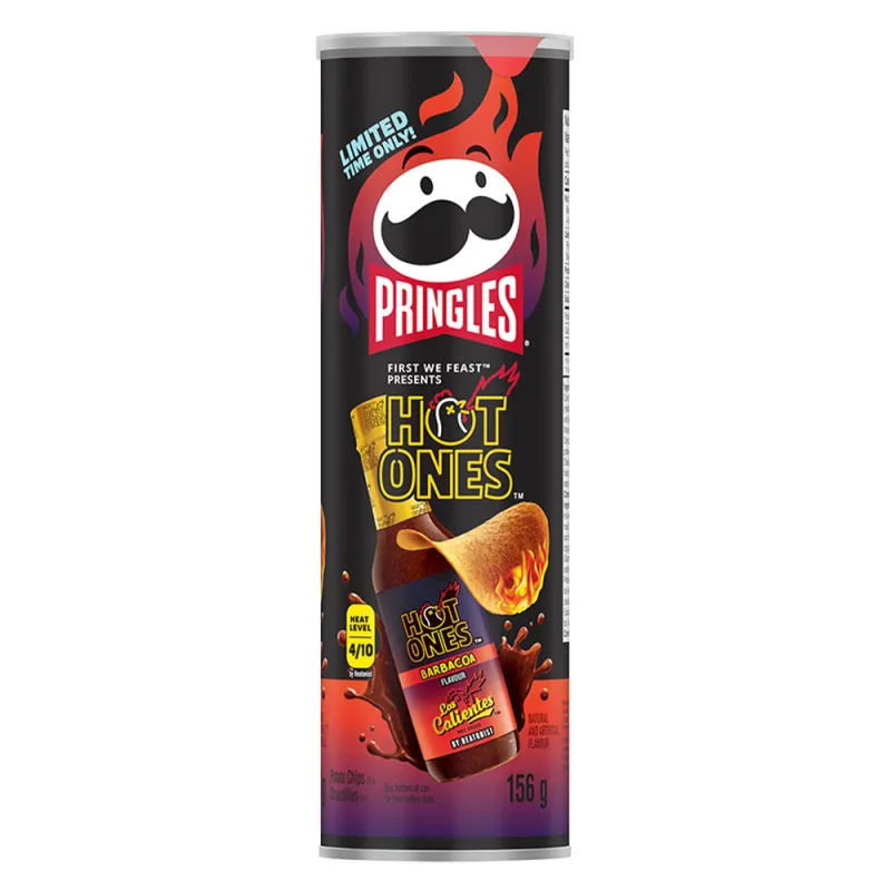 Pringles Hot Ones Los Calientes Barbacoa 156g
