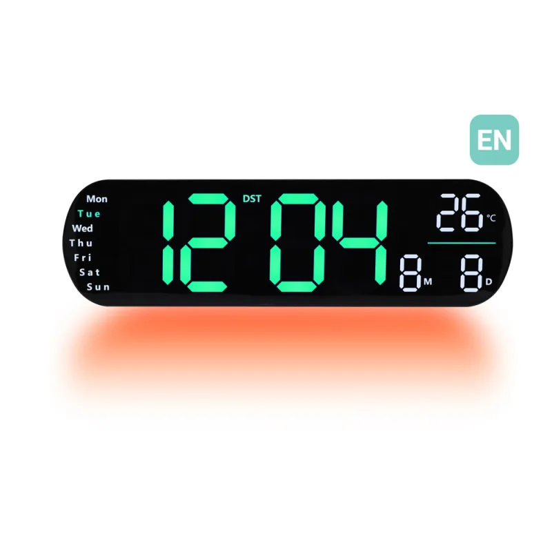 JVD Digitální černé hodiny s LED zelenými číslicemi JVD DH5502.3