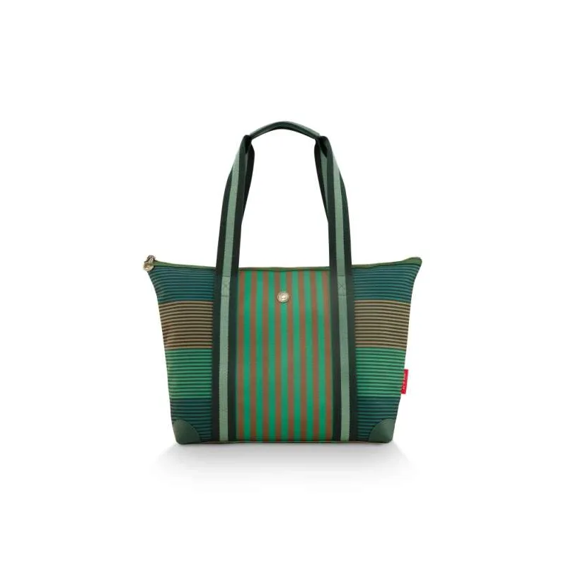 Pip Studio Tilda Stripe Plážová taška, zelená