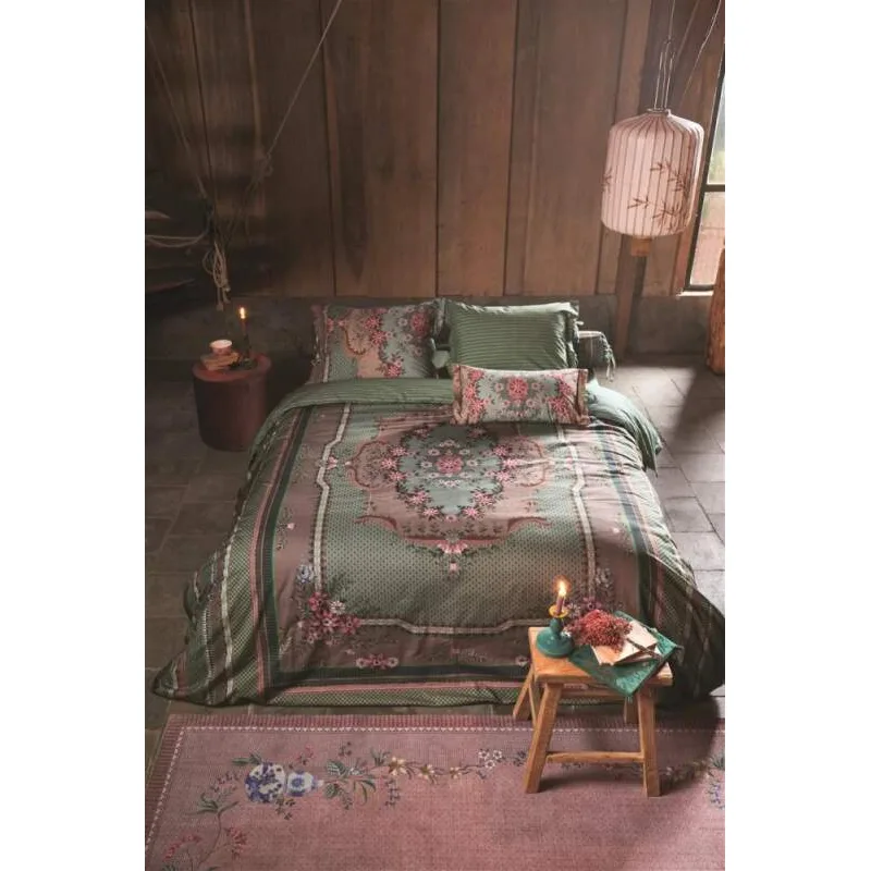 Pip Studio perkálové povlečení Pip Chique zelené 200x200 + 2x 70x90 cm