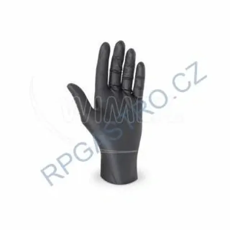 Rukavice (Nitril) nepudrované černé `M` [100 ks](68191)