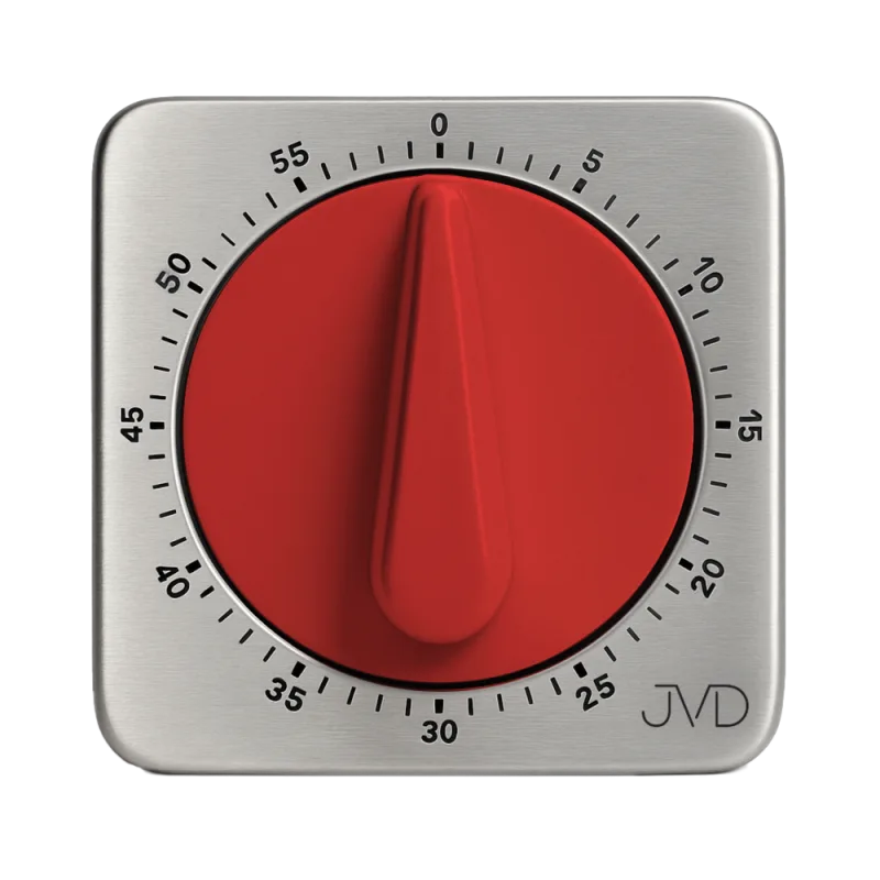 JVD Stříbrná kuchyňská mechanická minutka JVD DM79.3