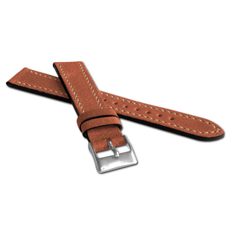 LAVVU Hnědý řemínek RETRO z luxusní kuže Top Grain - 18 LSWUH18