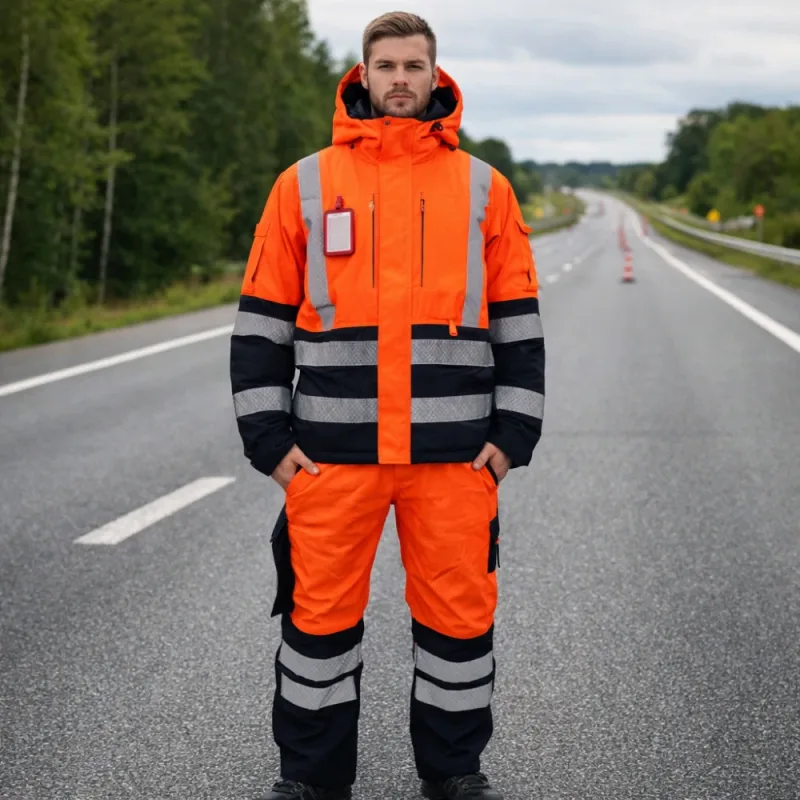 Madeva ARTON HI-VIS Set Bunda/Nohavice Orange/Black S-2XL