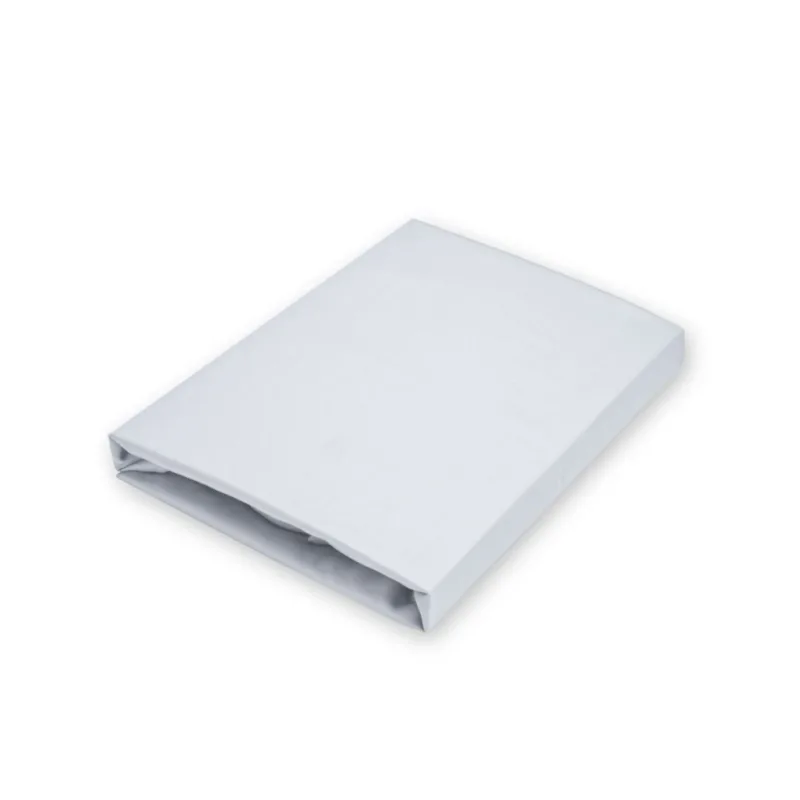 Napínacie saténové prestieradlo svetlo šedé 120x200 cm