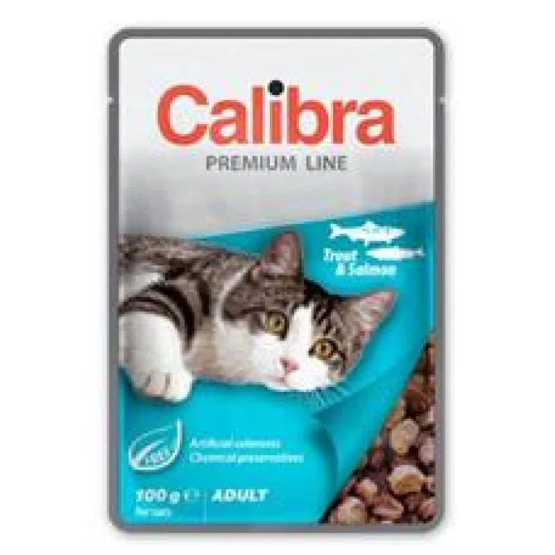 Calibra Cat kapsa Premium Adult Trout & Salmon 100g