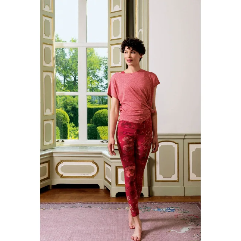 Pip Studio Bella legíny Japanese Garden, červené