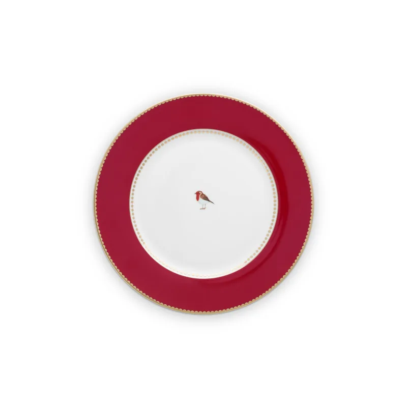 Pip Studio Love Birds talíř Ø 26,5cm, červený