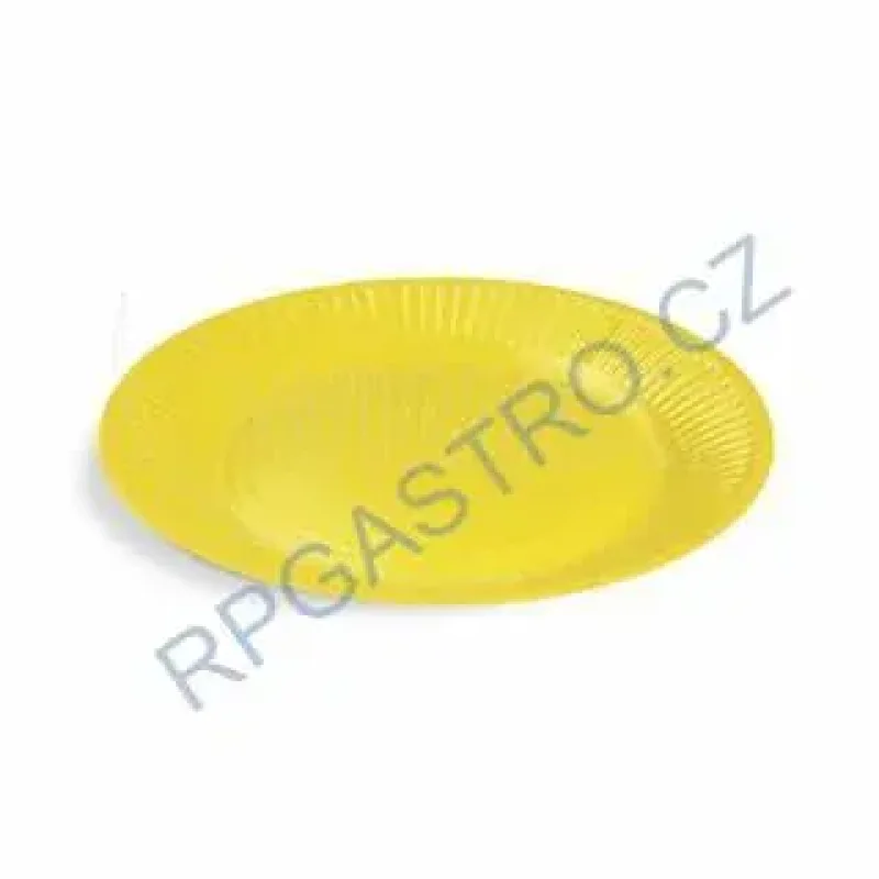 Papírové talíře žluté mělké Ø 23 cm [10 ks] (65355)