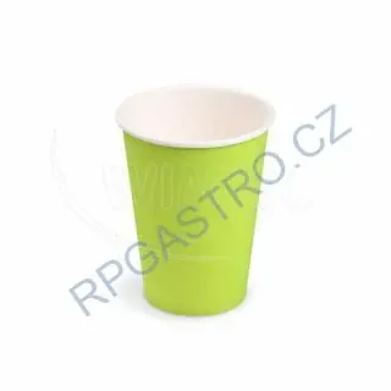 Papírové kelímky zelené (PAP/PE) (Ø 74 mm), 240 ml [10 ks] (65396)