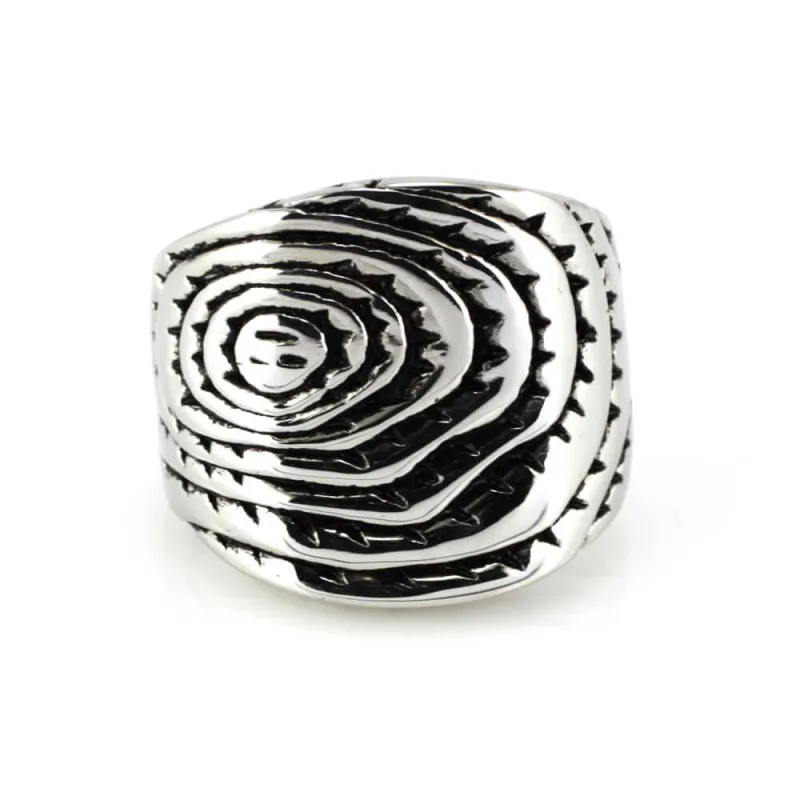 Nerezový prsten 7931 (velikost 54) - stříbrnočerné barvy