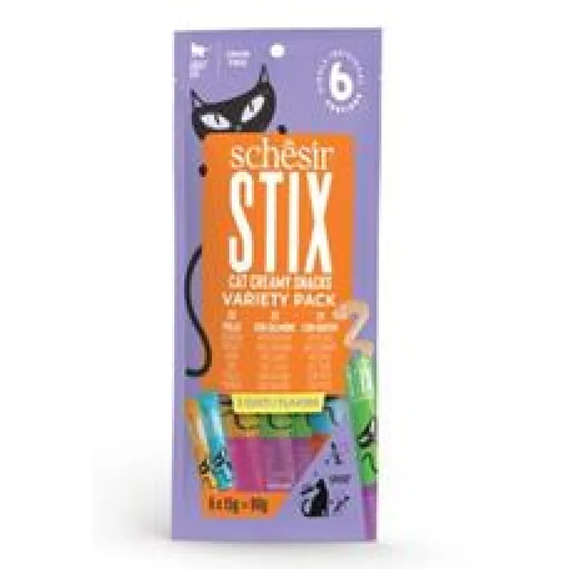 Schesir Cat pochoutka Stix Liquid Snack Variety 6x15g 6x15 g