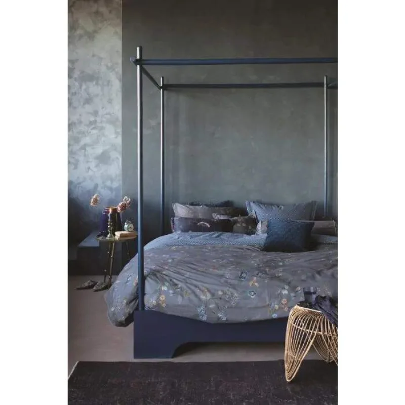 Pip Studio perkálové povlečení Kawai Flower modré 200x200 + 2x 70x90 cm