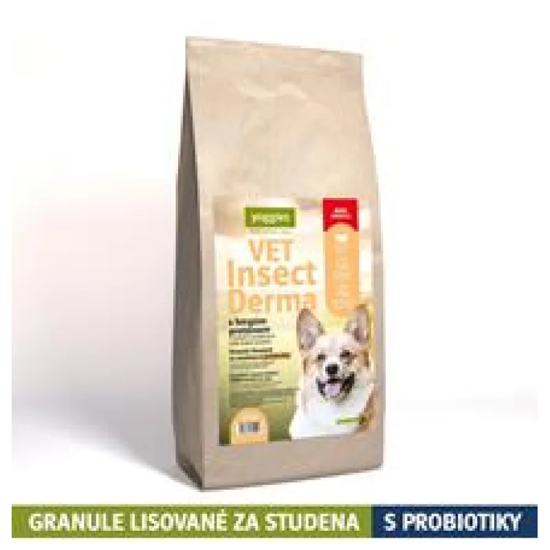 Yoggies VET Insect Derma s hmyzím proteinem, minigranule lisované za studena s probiotiky 5 kg
