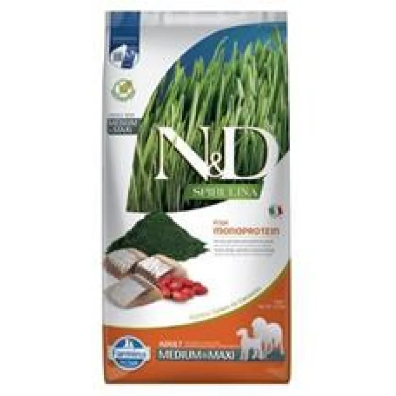 N&D SPIRULINA DOG Adult M/L Herring & Wolfberry 7 kg