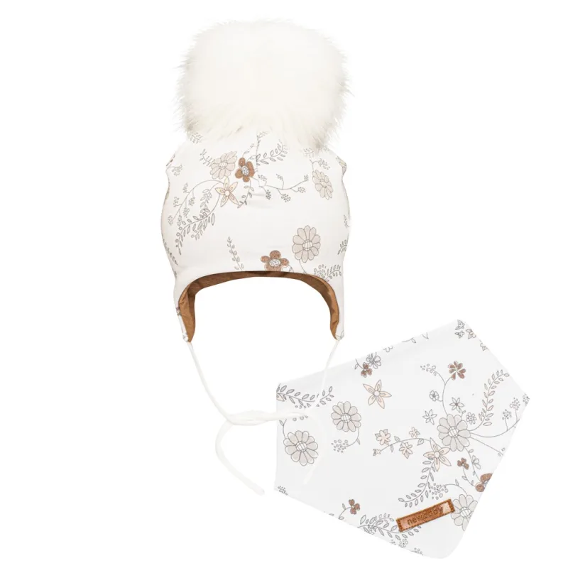 Jesenná dievčenská čiapočka so šatkou na krk New Baby Spesial One