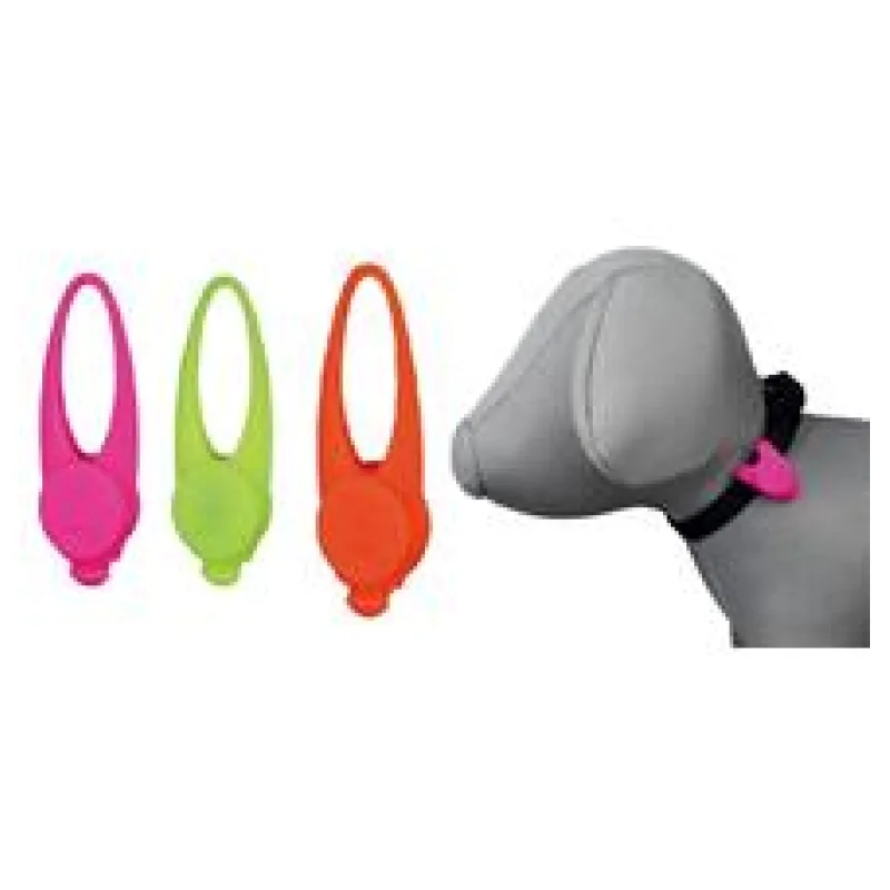 Blikací svítítko na obojek pro psy silikonové,barevné 8cm