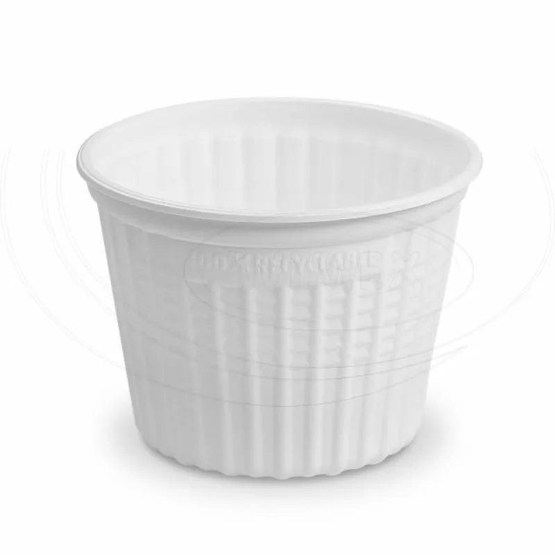 Termo-miska "airpac" kulatá bílá 500 ml, Ø 11,5 cm, [25 ks] (PP410 - E62,1C)