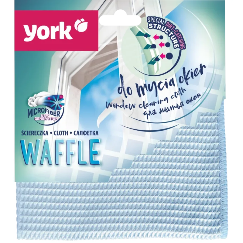 York Waffle Odolná Waflová mikrovláknová utierka modrý 35x35 cm