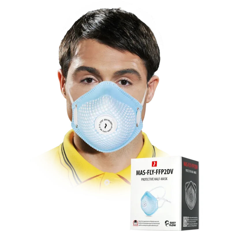 Reis MAS FLY FFP2DV Protiprachová polomaska s ventilom 10 ks
