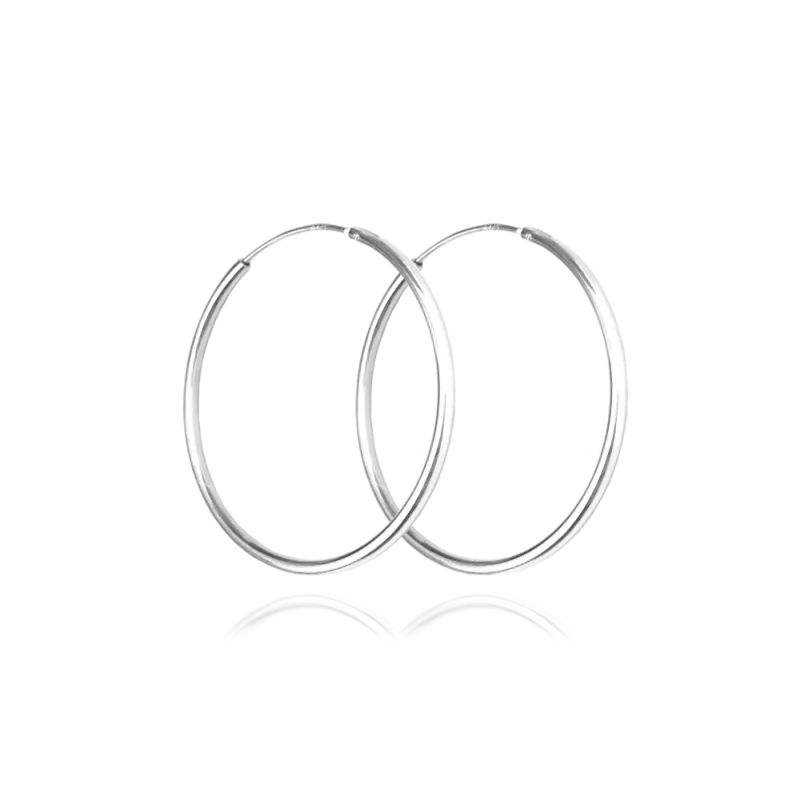 MINET Stříbrné náušnice KRUHY 4 cm