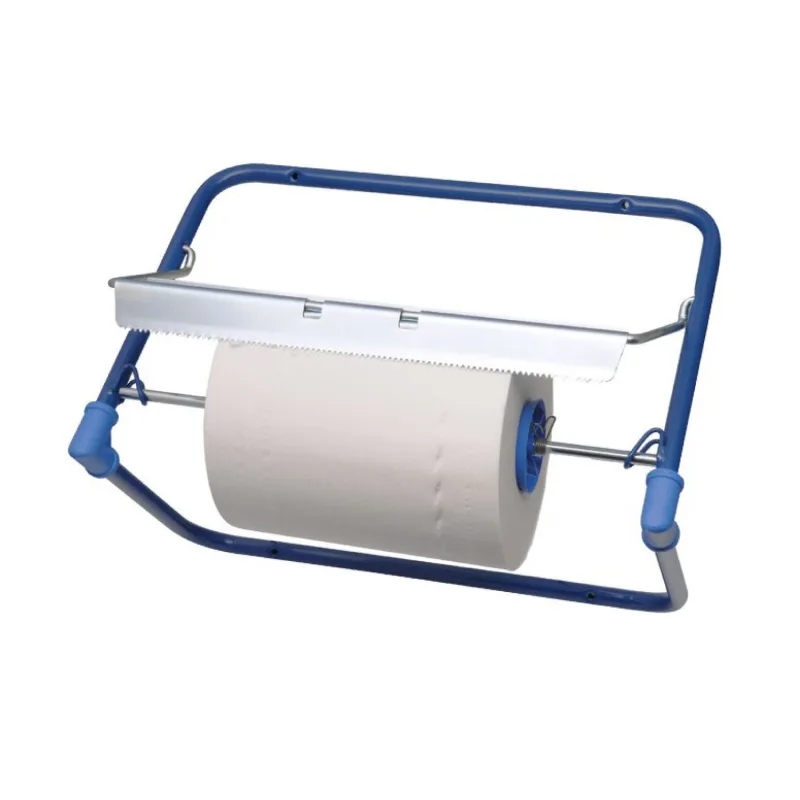 Odvinovač kovový nástěnný pro utěrky v roli modrý [1 ks] (60950)